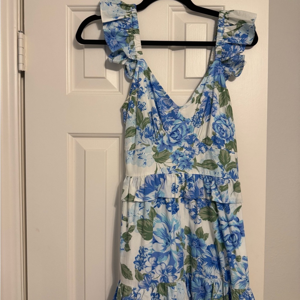 Sugarlips Blue and Green Floral Dress